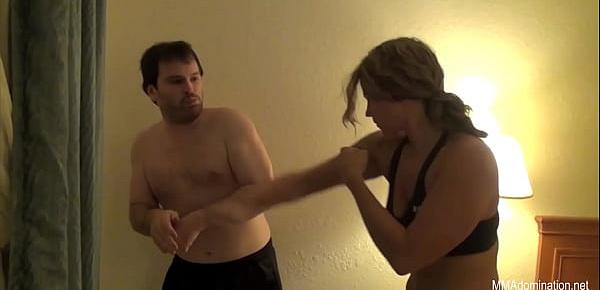  Amber Black bare knuckle beat up fat guy